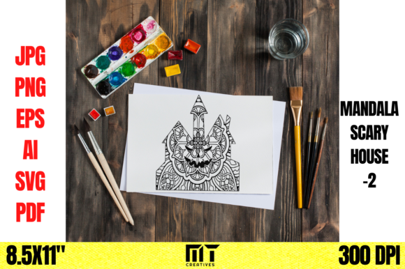 Halloween Scary House Mandala Coloring 2: A Creative and Versatile Addition to Your Workflow