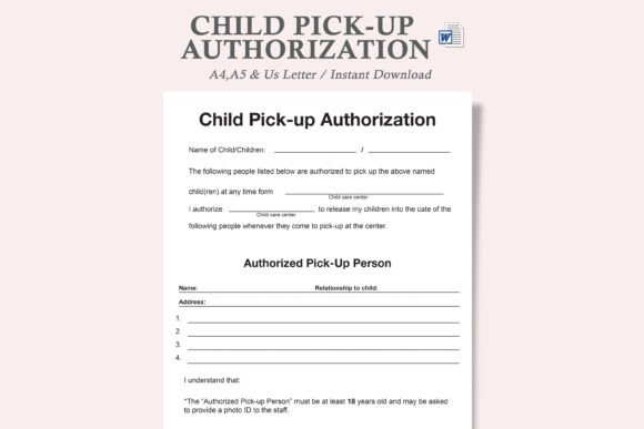 Understanding and Utilizing the Child Pick-Up Form for Daycare