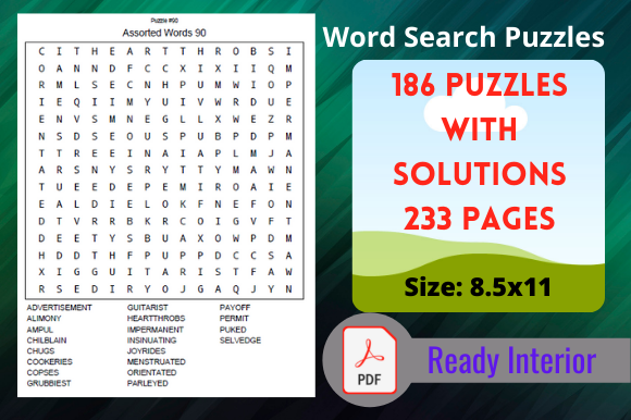 Word Search Interior for Kids: Streamlining KDP Publishing with Lafuma Design Studio
