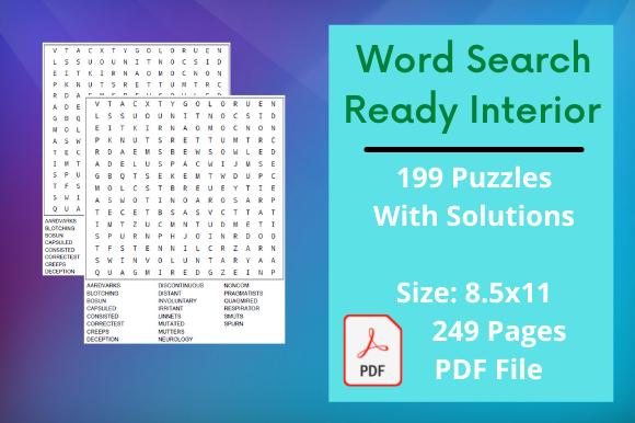 WordSearch Puzzle KDP Interior for Activity Books